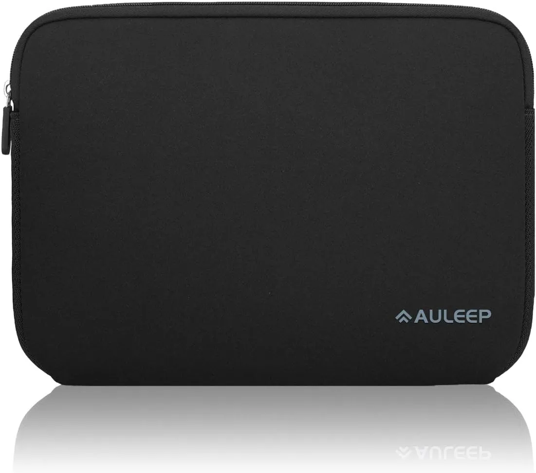 AULEEP 11-12 Inch Laptop Sleeves, Neoprene Notebook Computer Pocket Tablet Carrying Sleeve/Water-Resistant Compatible Laptop Sleeve for Acer/Asus/Dell/Lenovo/HP, Black
