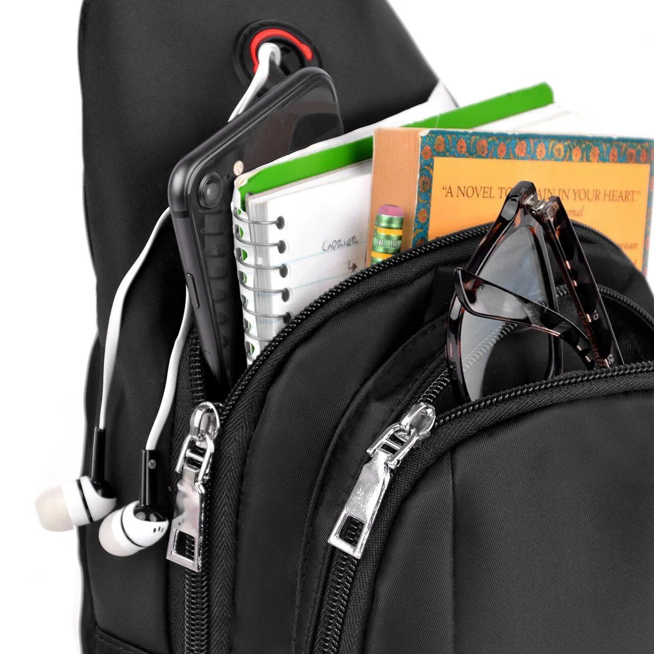 Black Crossbody Shoulder Sling Bag