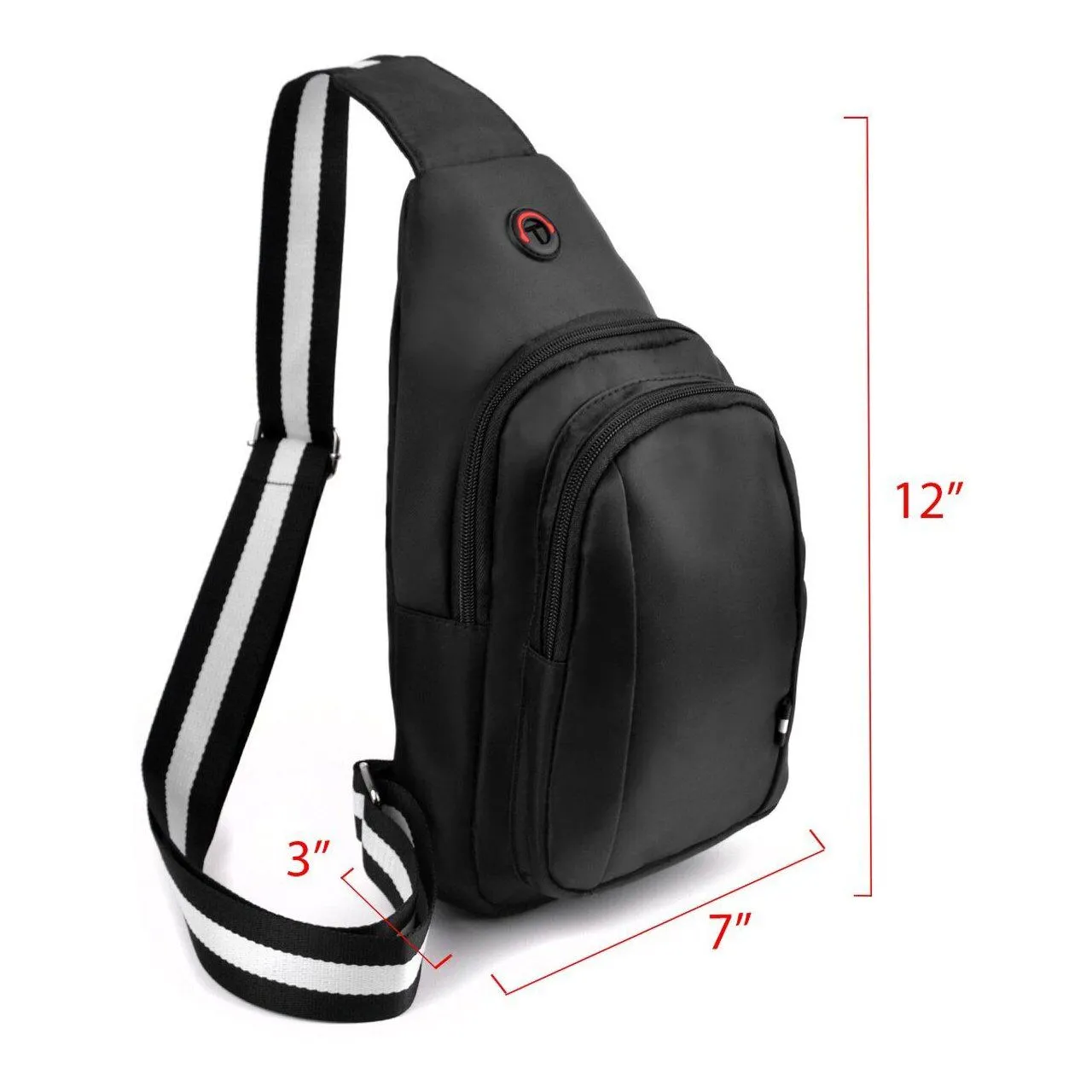 Black Crossbody Shoulder Sling Bag