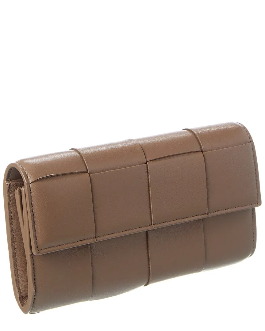 Bottega Veneta Cassette Maxi Intrecciato Leather Continental Wallet