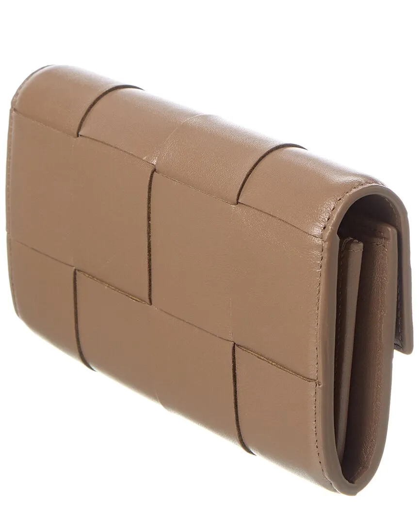 Bottega Veneta Cassette Maxi Intrecciato Leather Continental Wallet