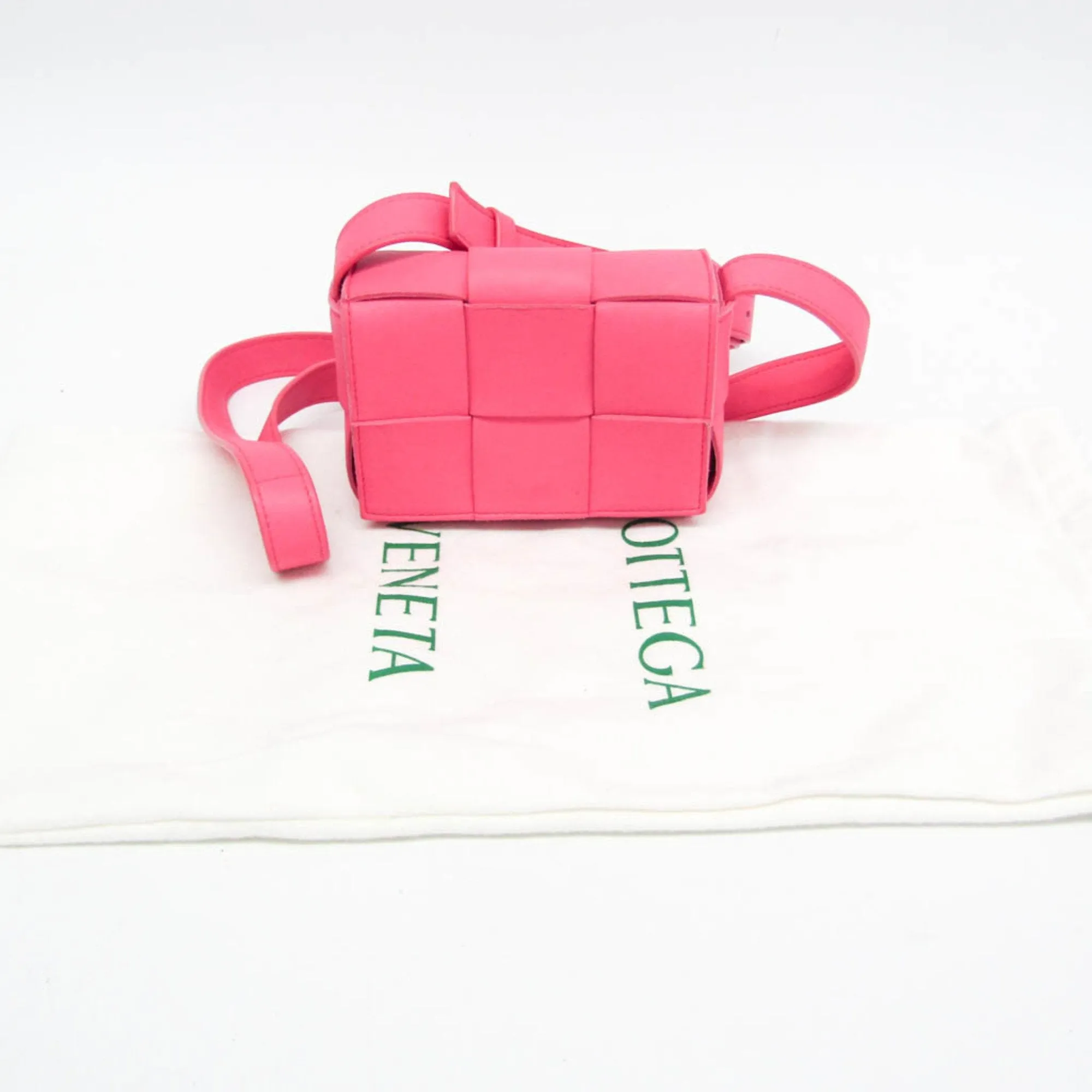 Bottega Veneta Cassette Pink Leather Bag