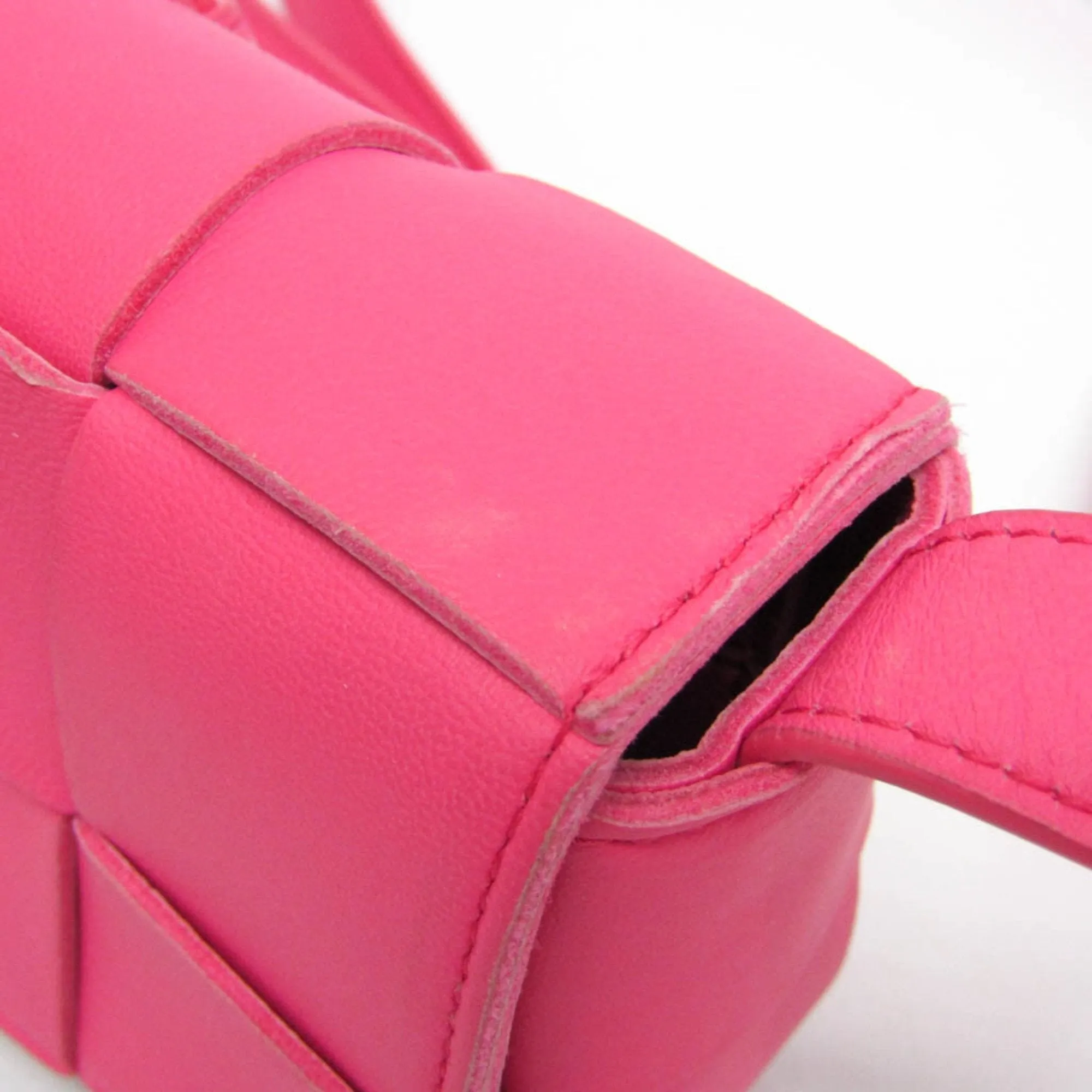 Bottega Veneta Cassette Pink Leather Bag