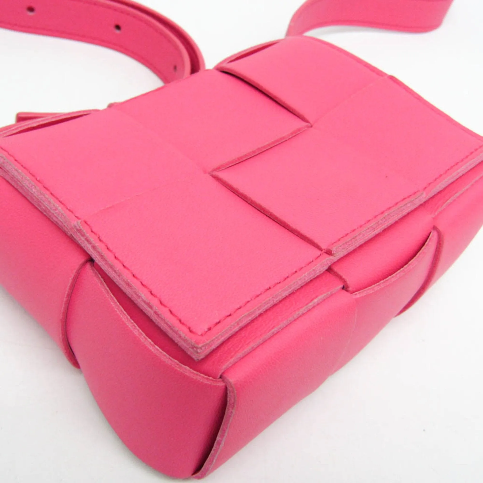 Bottega Veneta Cassette Pink Leather Bag