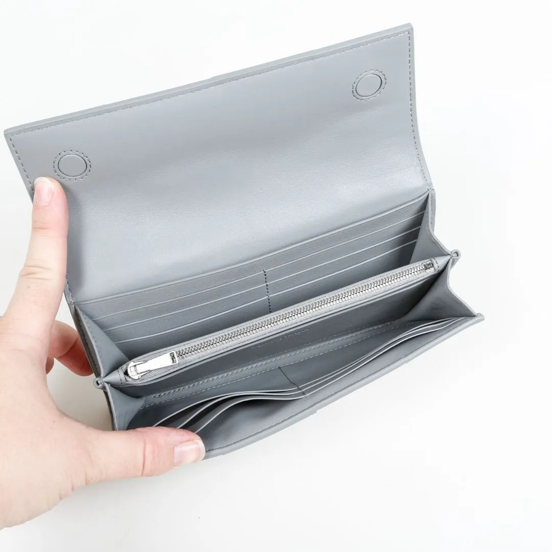 Bottega Veneta Patent Cassette Flap Wallet