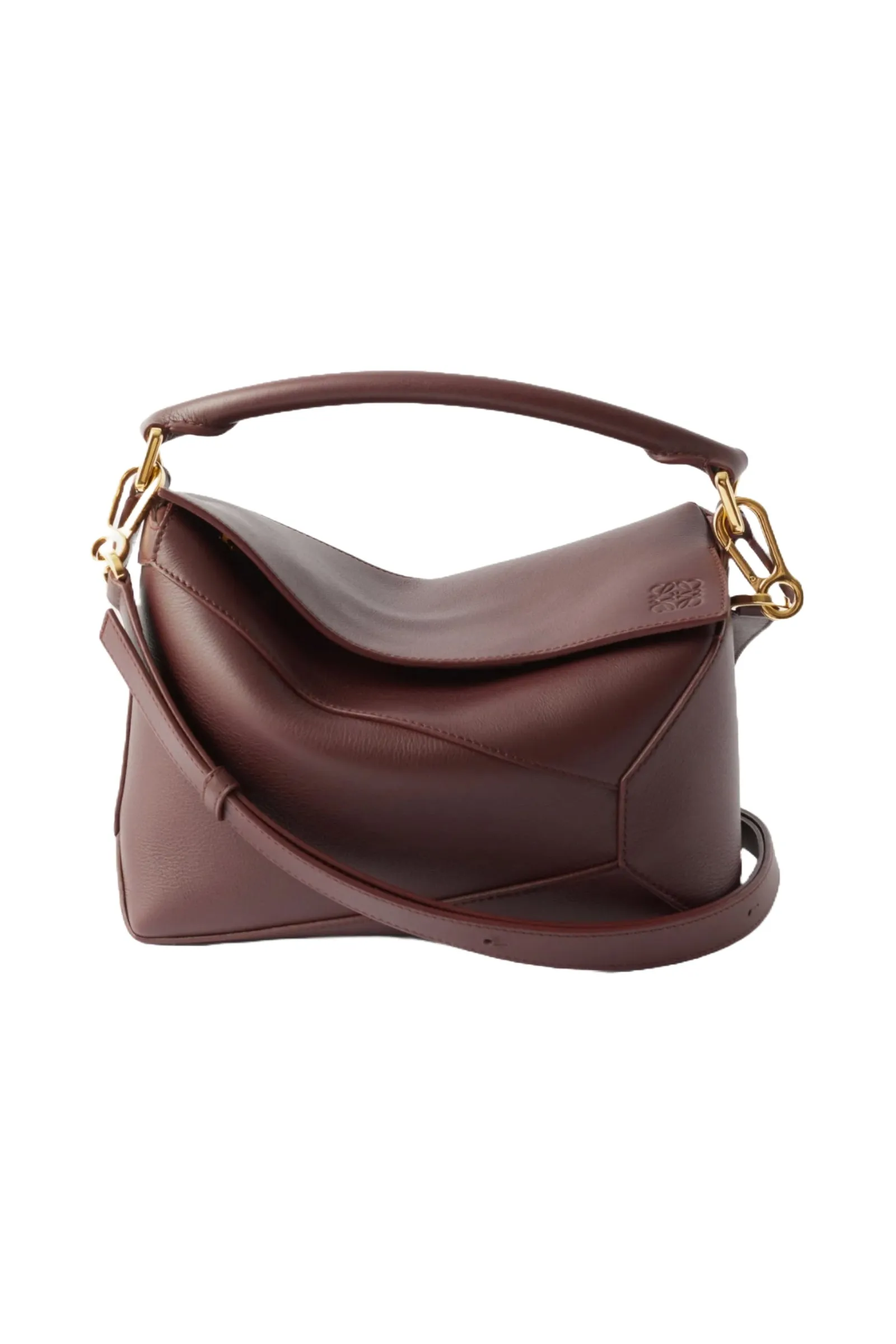 Burgundy Puzzle Small Grained-Leather Cross-body Bag