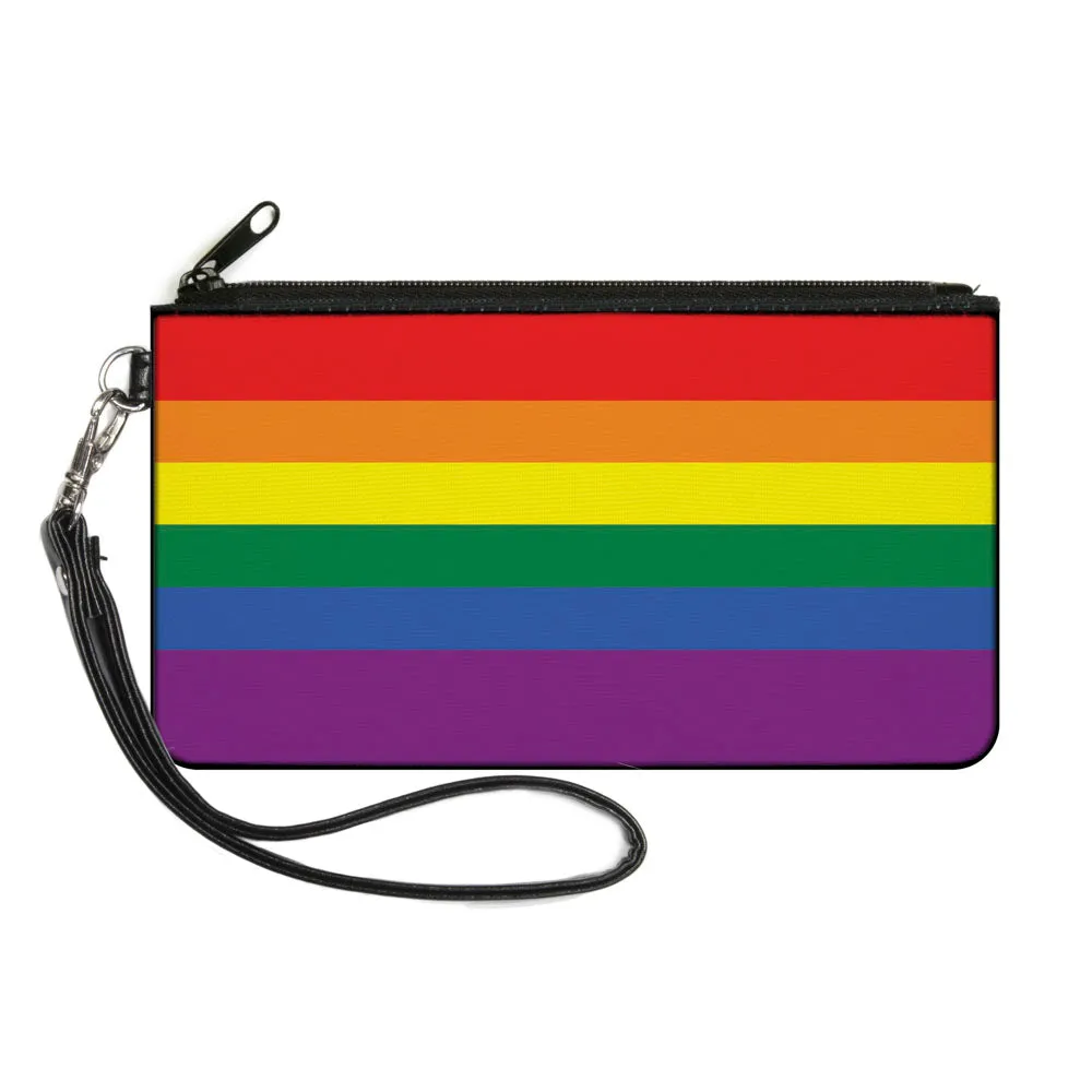 Canvas Zipper Wallet - SMALL - Flag Pride Rainbow