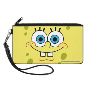 Canvas Zipper Wallet - SMALL - SpongeBob Face CLOSE-UP Yellows