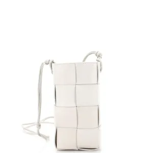 Cassette Phone Holder Crossbody Bag Maxi Intrecciato Leather