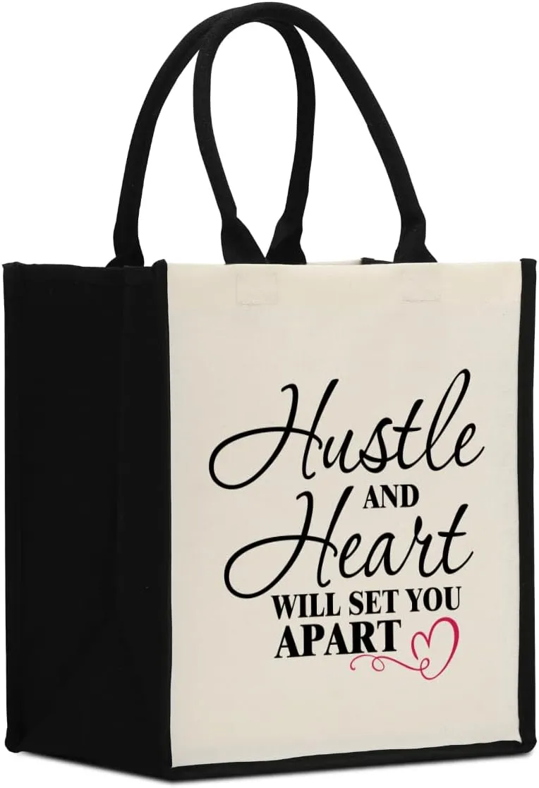 Decohim Boss Lady Gifts for Women, Supervisor & Leadership Gifts, Waterproof Canvas Tote Bag for Boss Day & Christmas