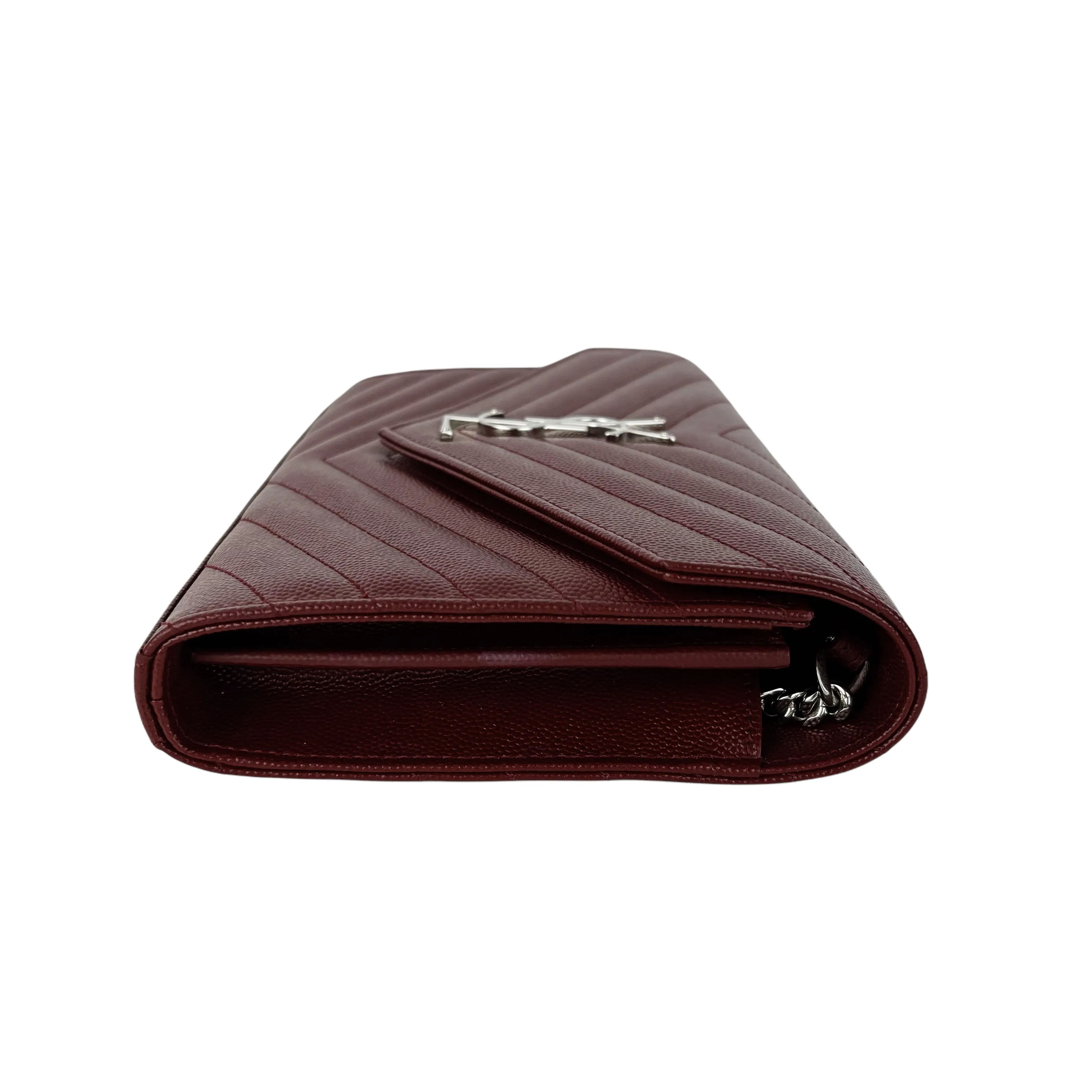 Envelope WOC Small Grained Leather Red SHW