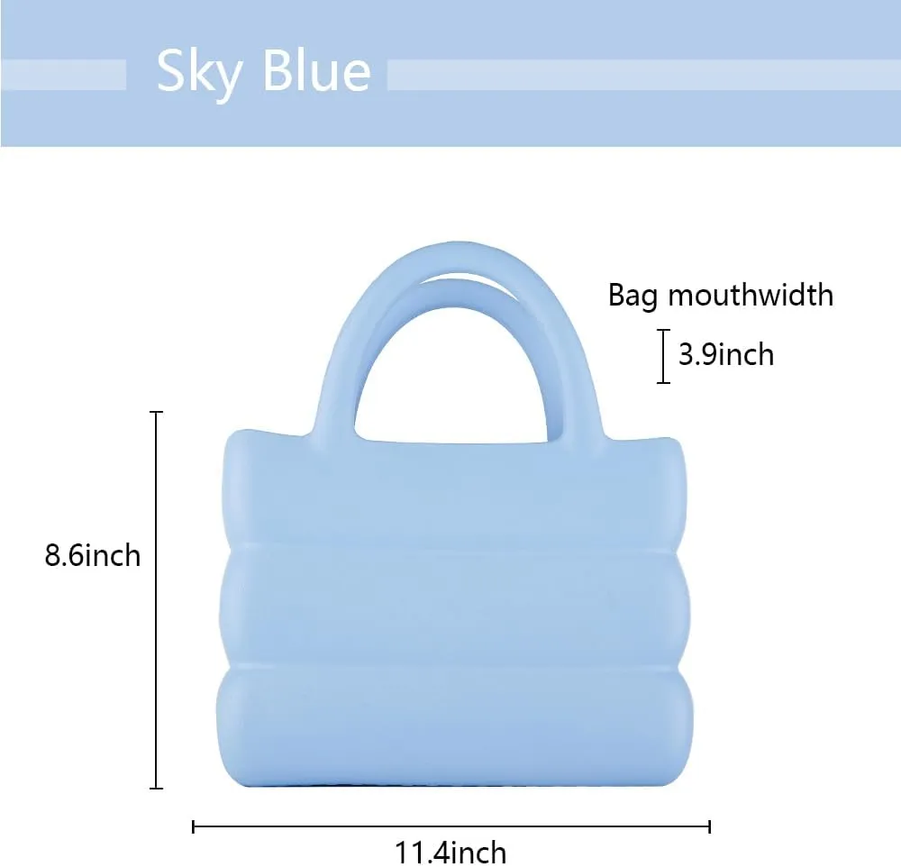 EVA Medium Tote Fashion Jelly Shoulder Bag Pure Colour Simple and easy to match Suitable for outdoor shopping Work