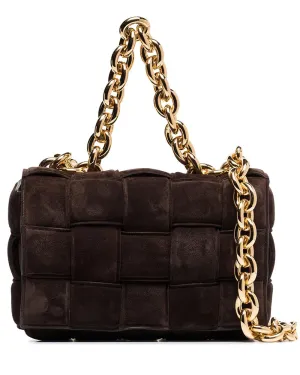 Fondant Suede Padded Cassette Chain Bag