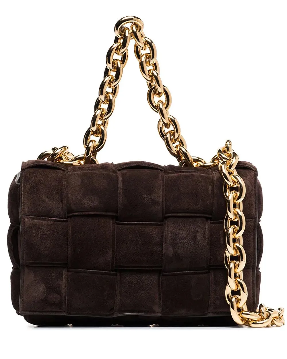 Fondant Suede Padded Cassette Chain Bag