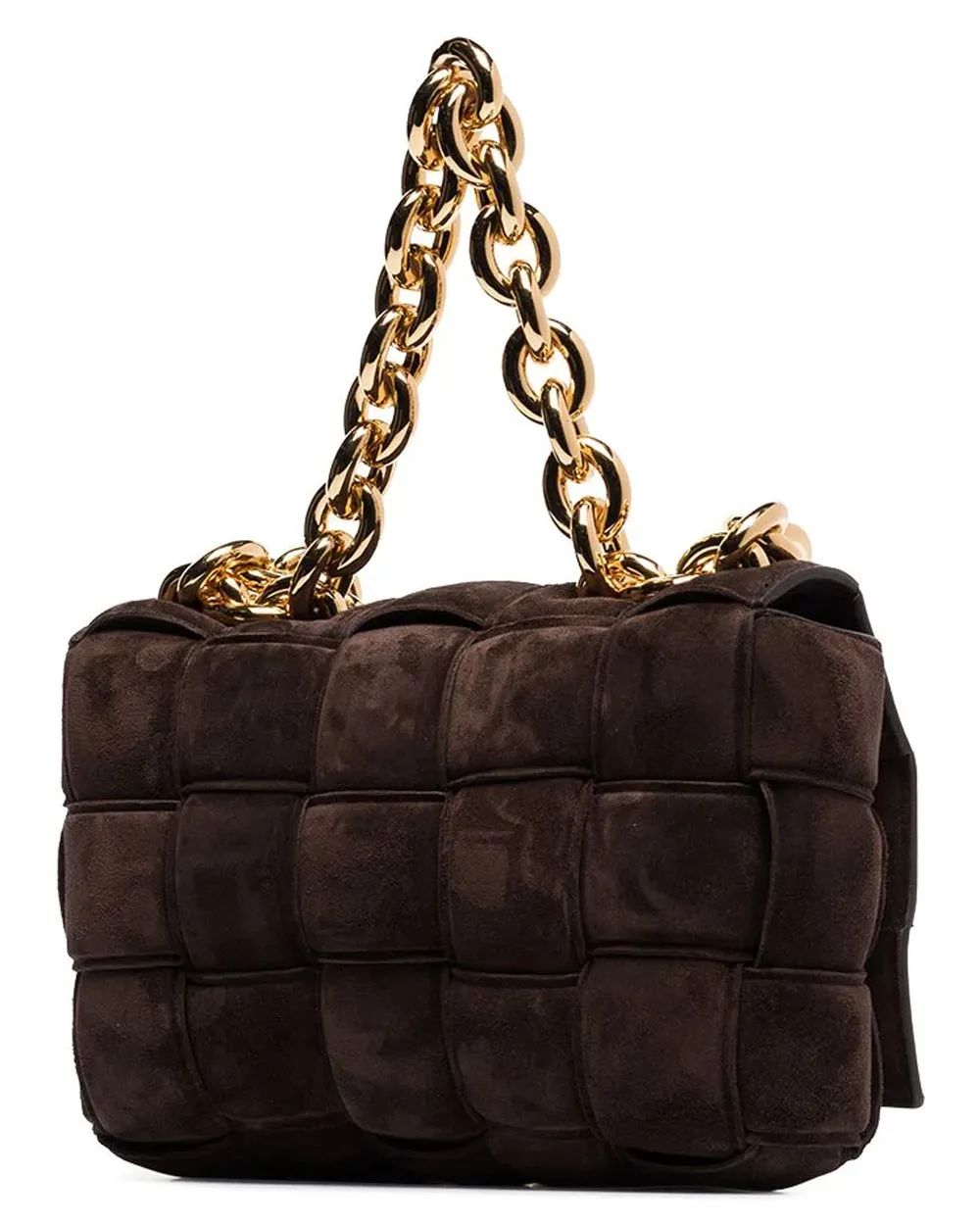 Fondant Suede Padded Cassette Chain Bag