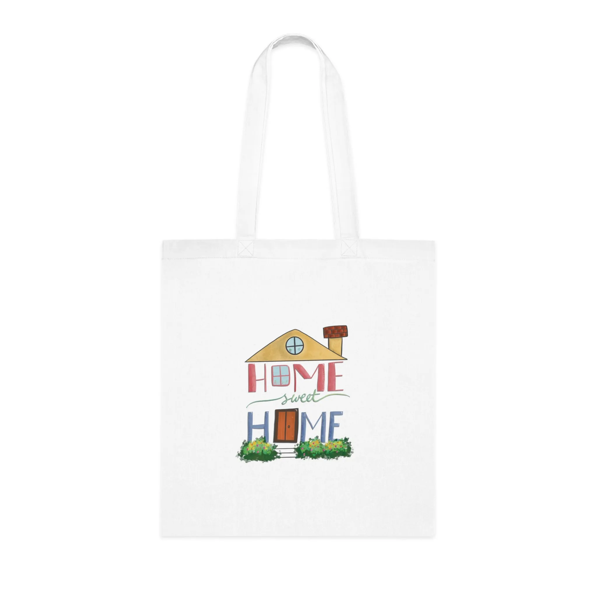 Home Sweet Home Printed Canvas Tote Bag
