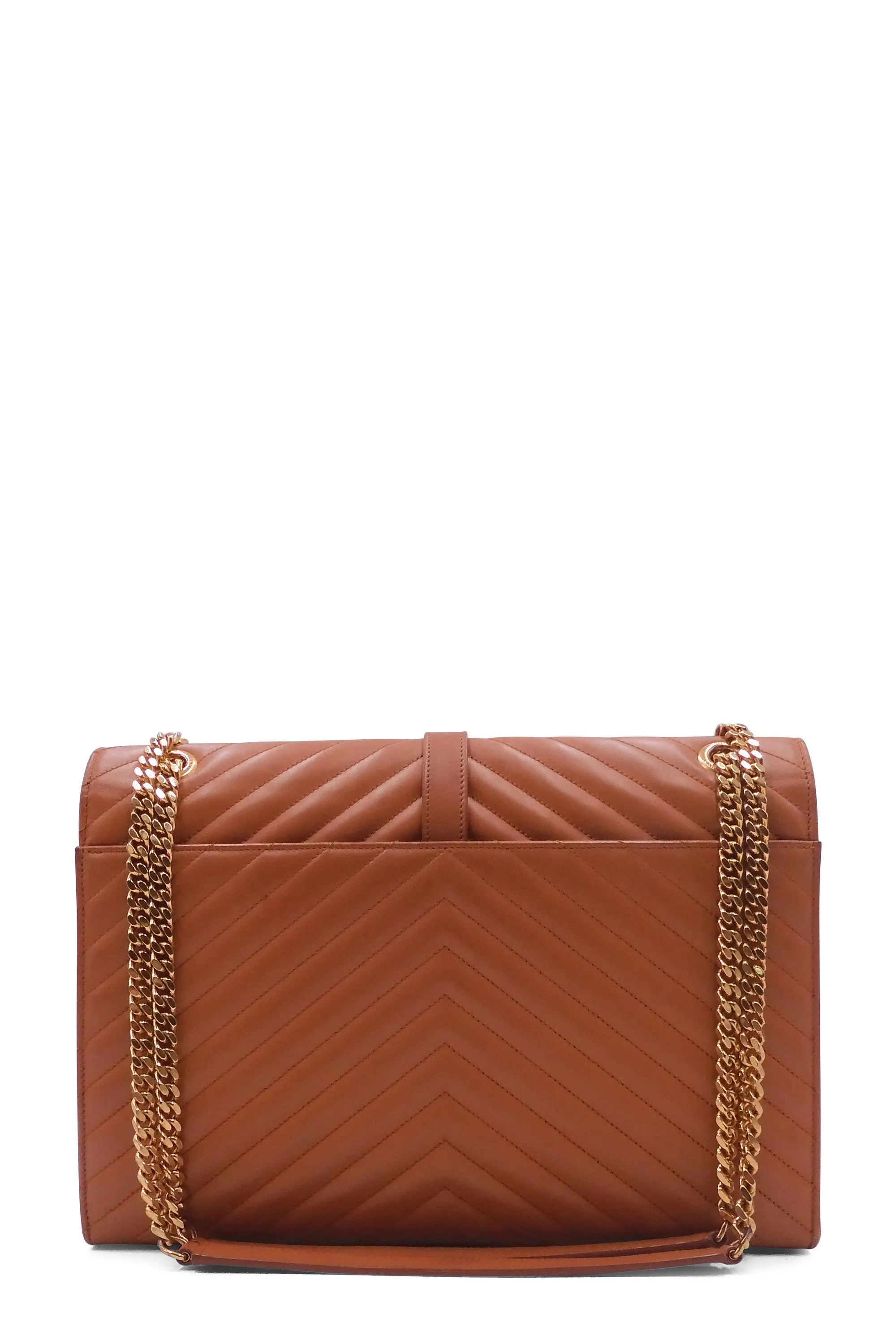 Large Matelasse Monogram Envelope Bag Burnt Orange