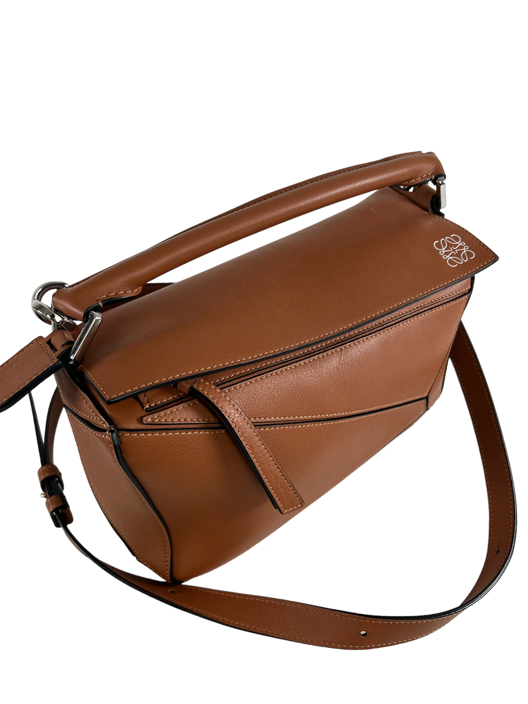 Loewe Brown Leather Small "Puzzle" Bag