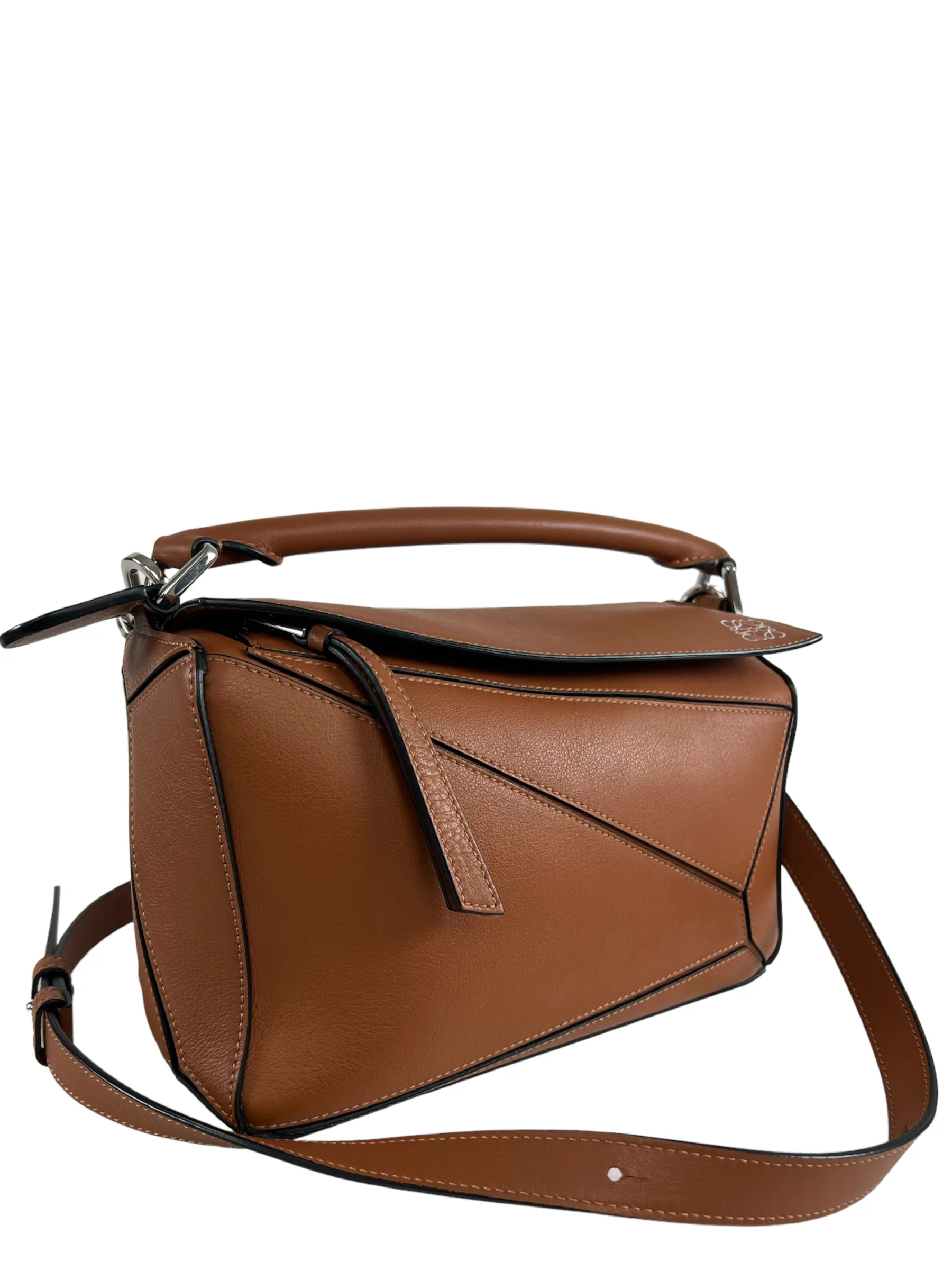 Loewe Brown Leather Small "Puzzle" Bag