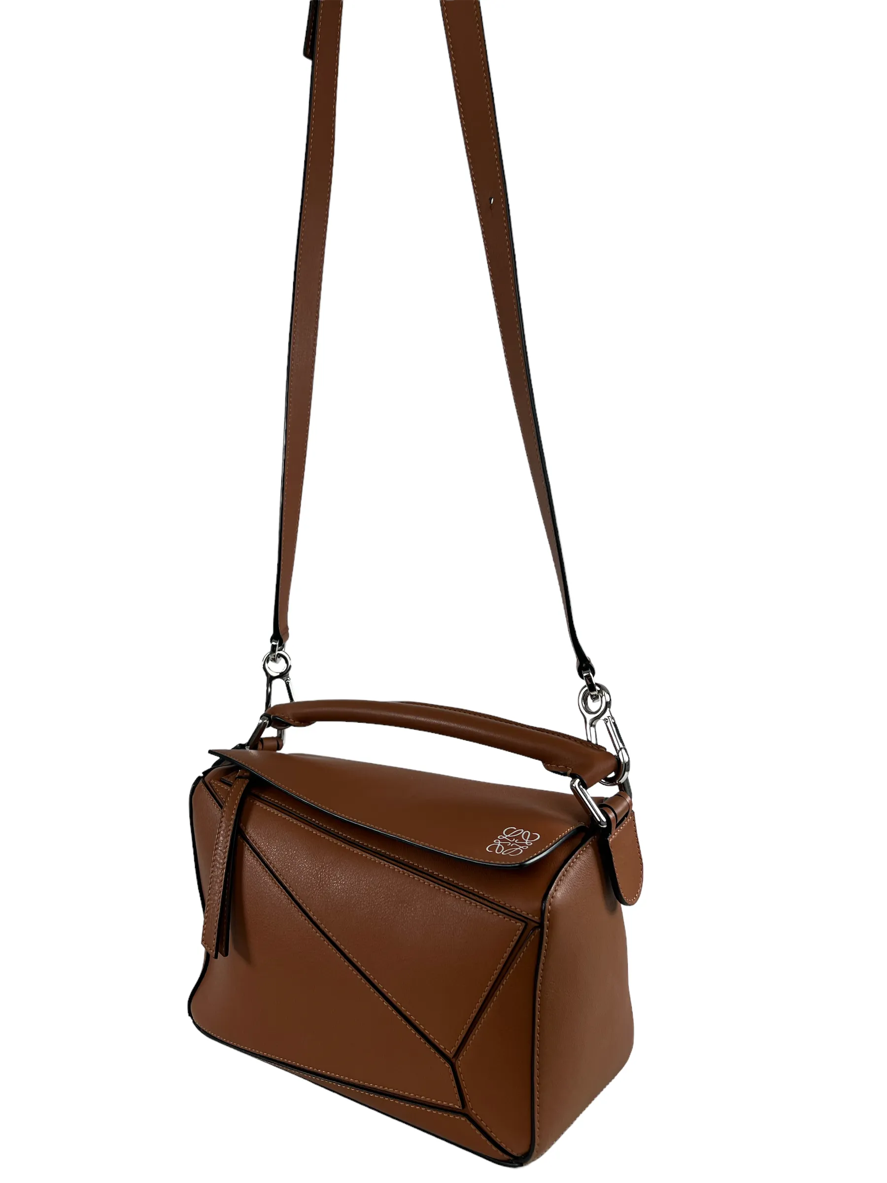 Loewe Brown Leather Small "Puzzle" Bag