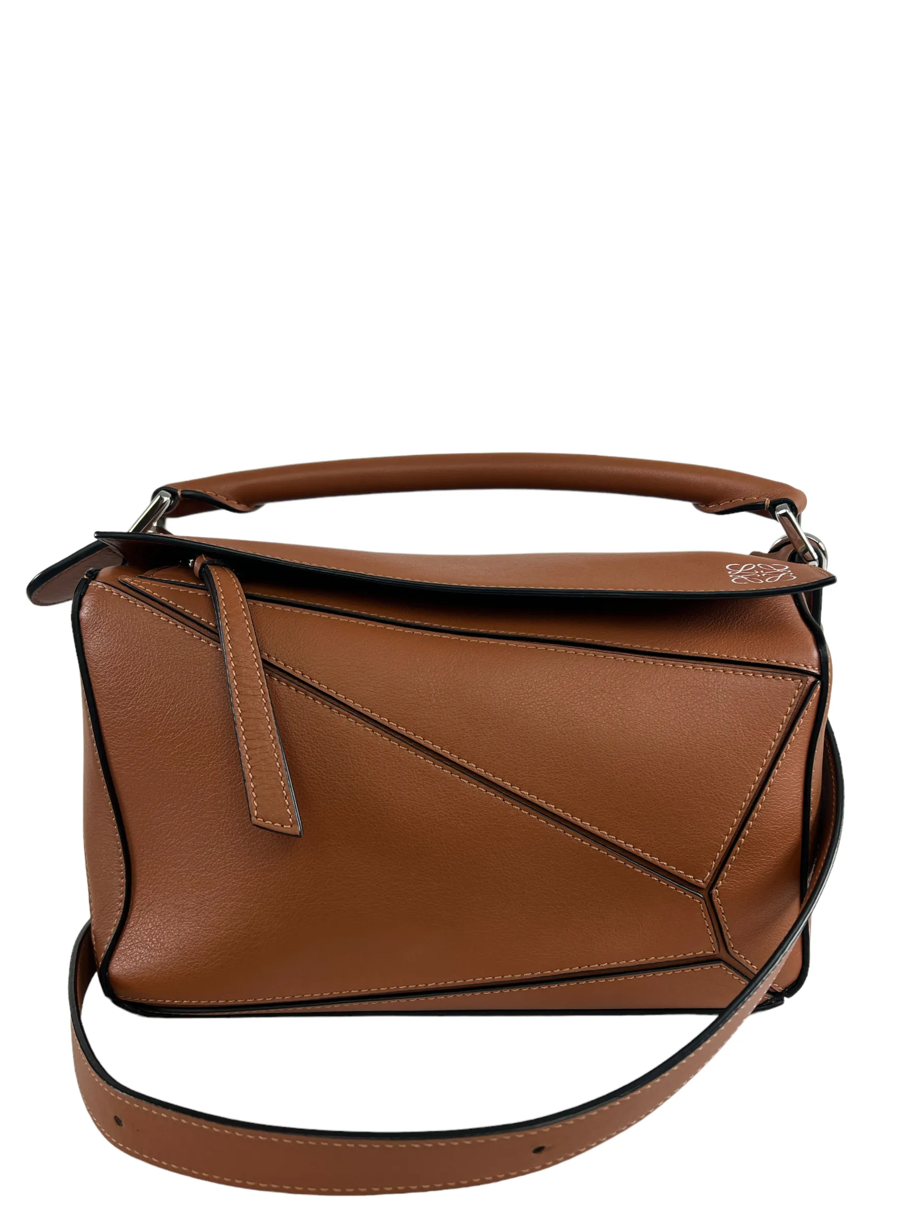 Loewe Brown Leather Small "Puzzle" Bag