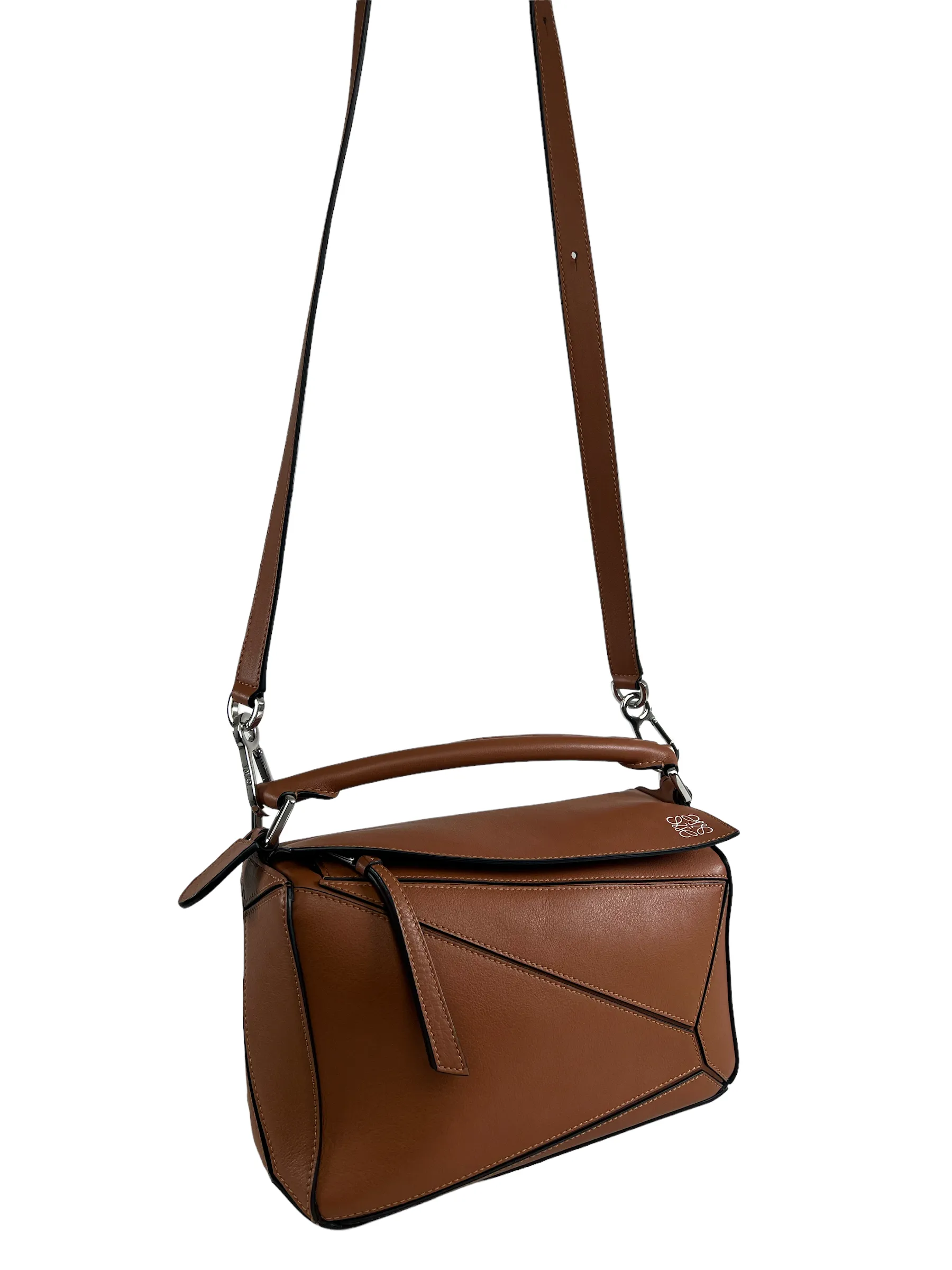 Loewe Brown Leather Small "Puzzle" Bag