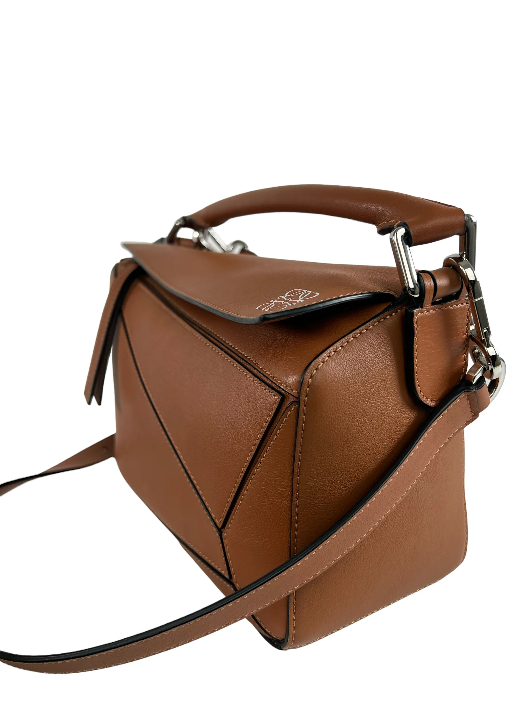 Loewe Brown Leather Small "Puzzle" Bag