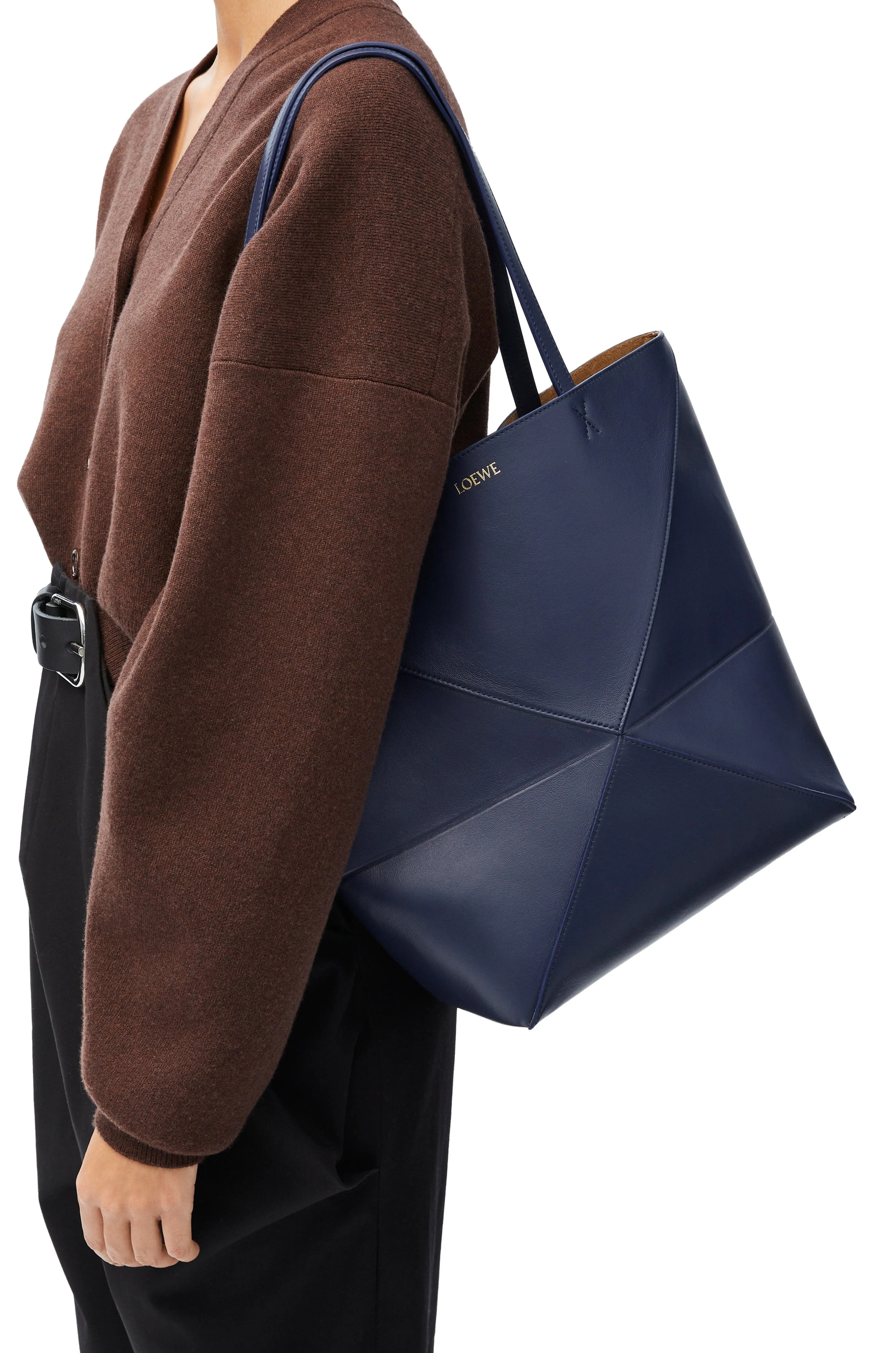LOEWE PUZZLE FOLD TOTE BAG ABYSS BLUE