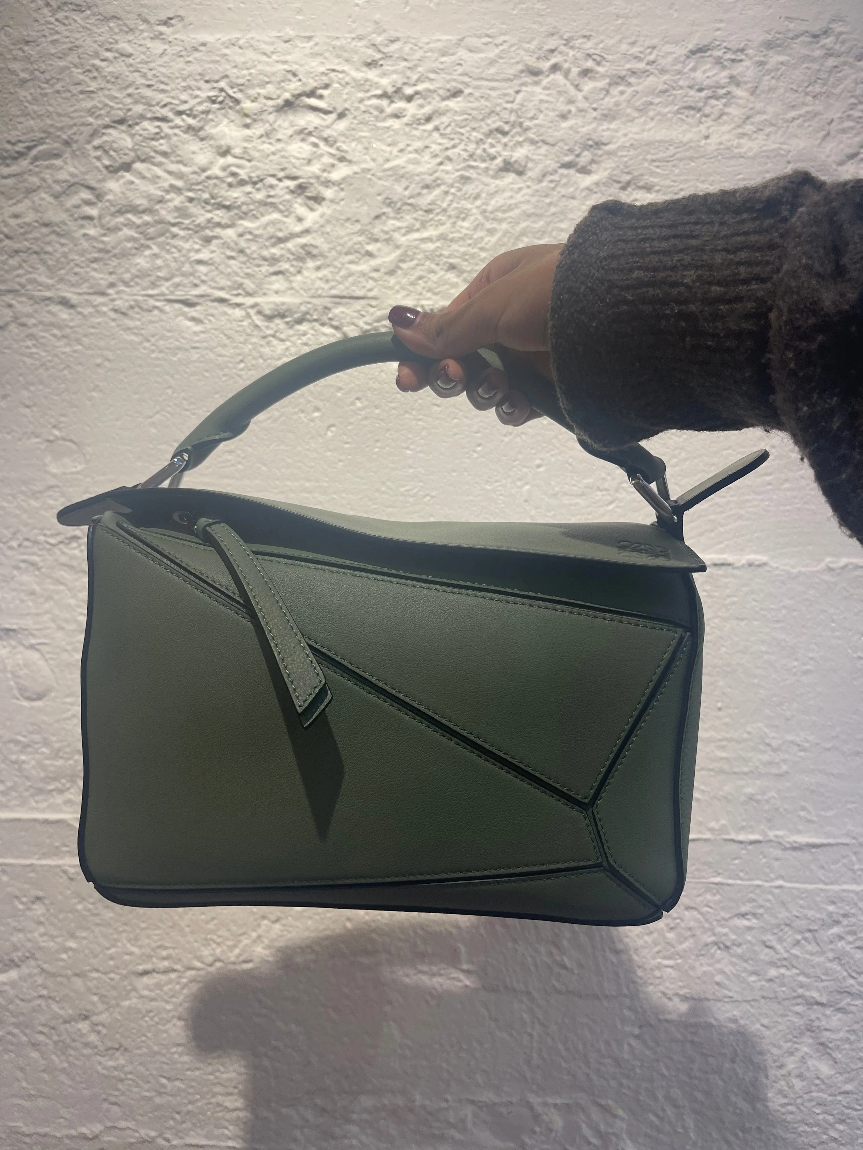Loewe puzzle green bag  ALC0094