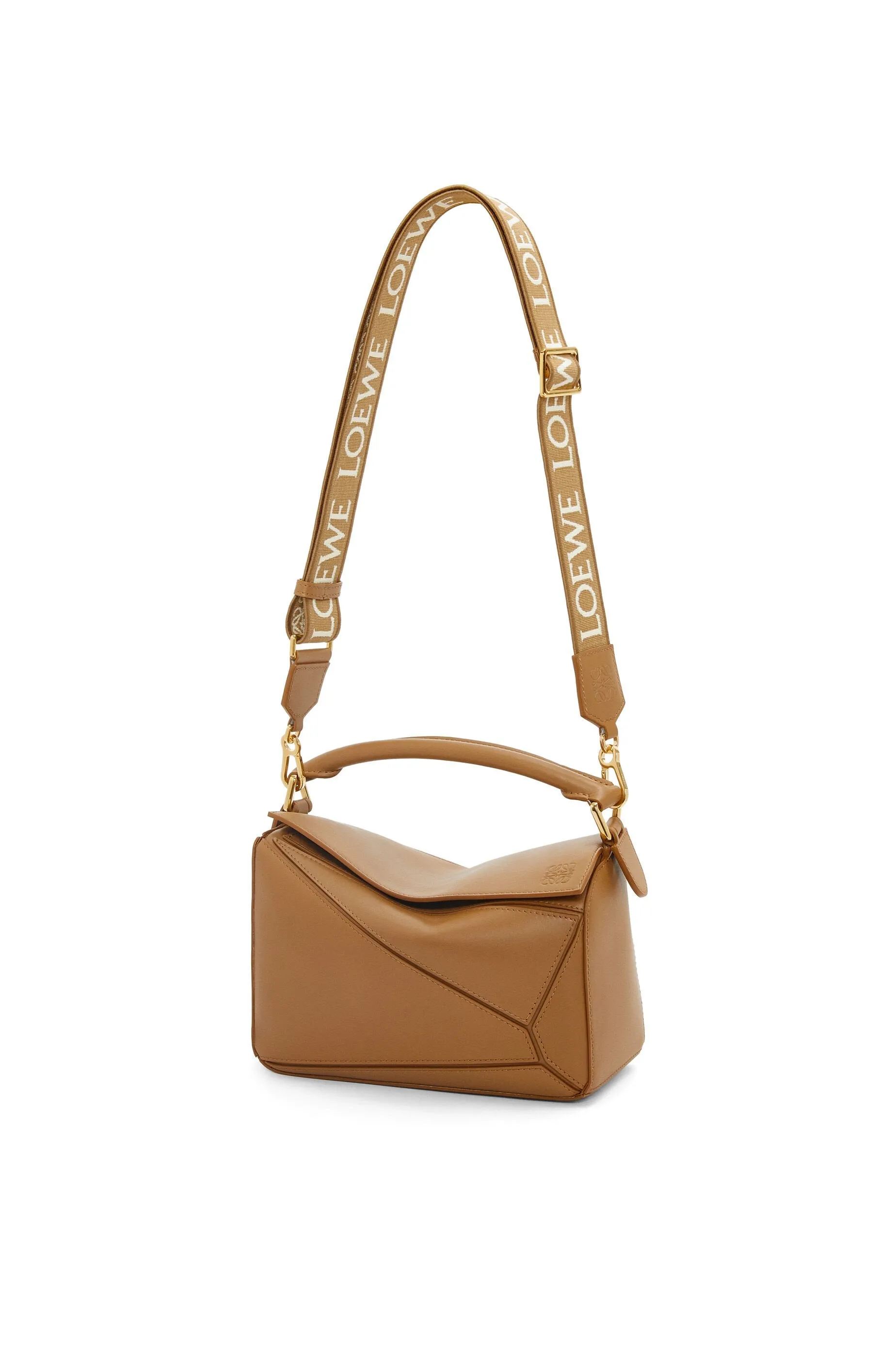 LOEWE SMALL PUZZLE BAG OAK WITH STRAP