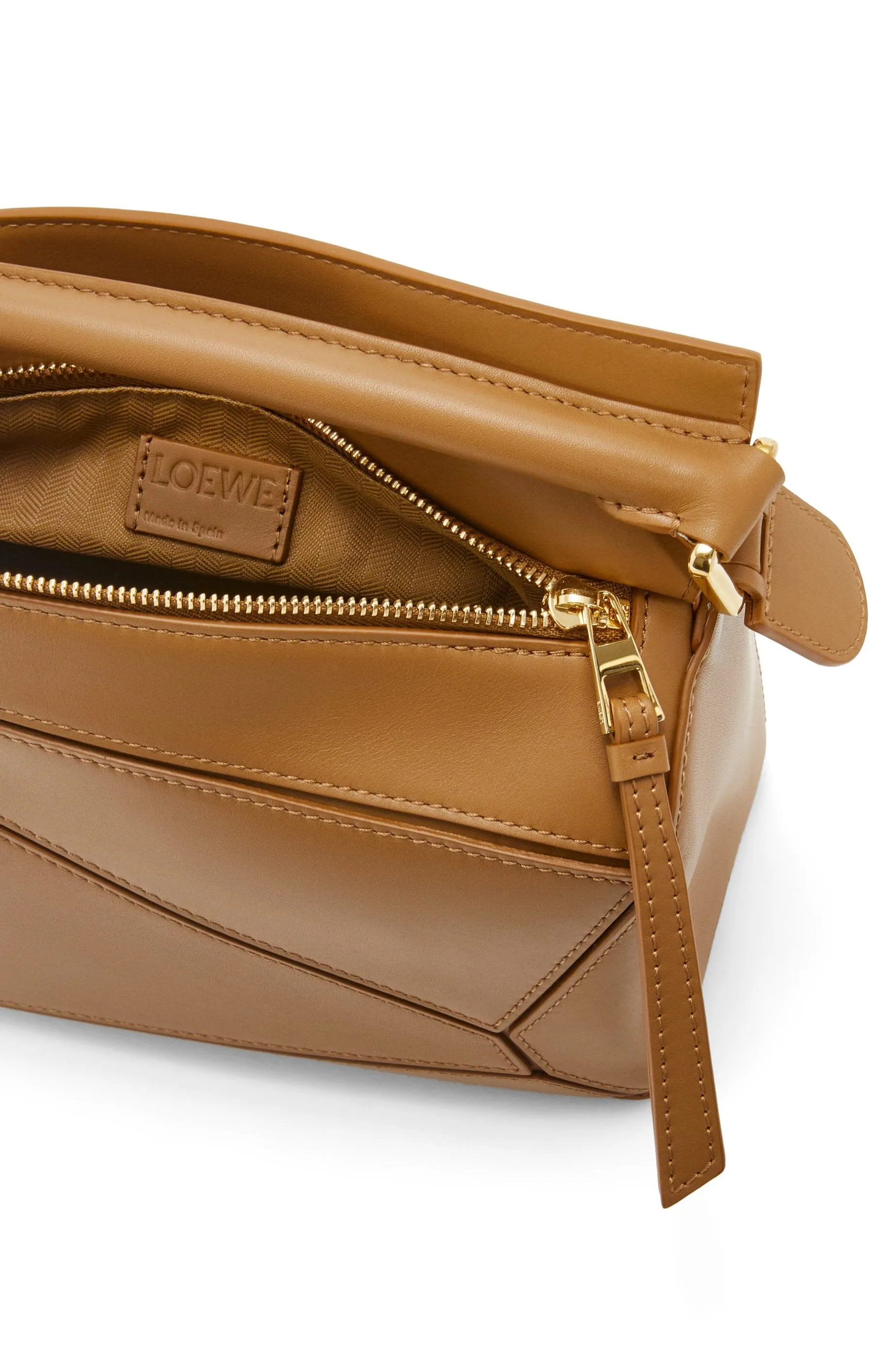 LOEWE SMALL PUZZLE BAG OAK WITH STRAP