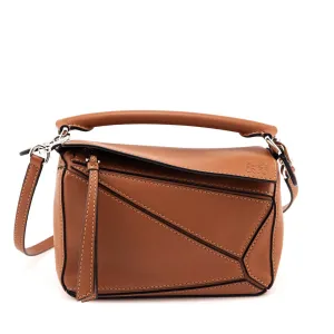Loewe Tan Calfskin Mini Puzzle Bag