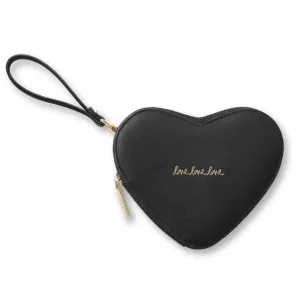 Love Heart Pouch Black - Love Love Love
