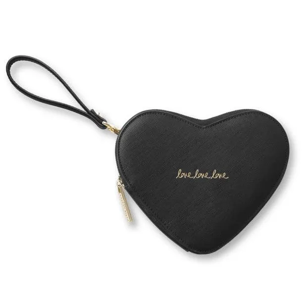 Love Heart Pouch Black - Love Love Love