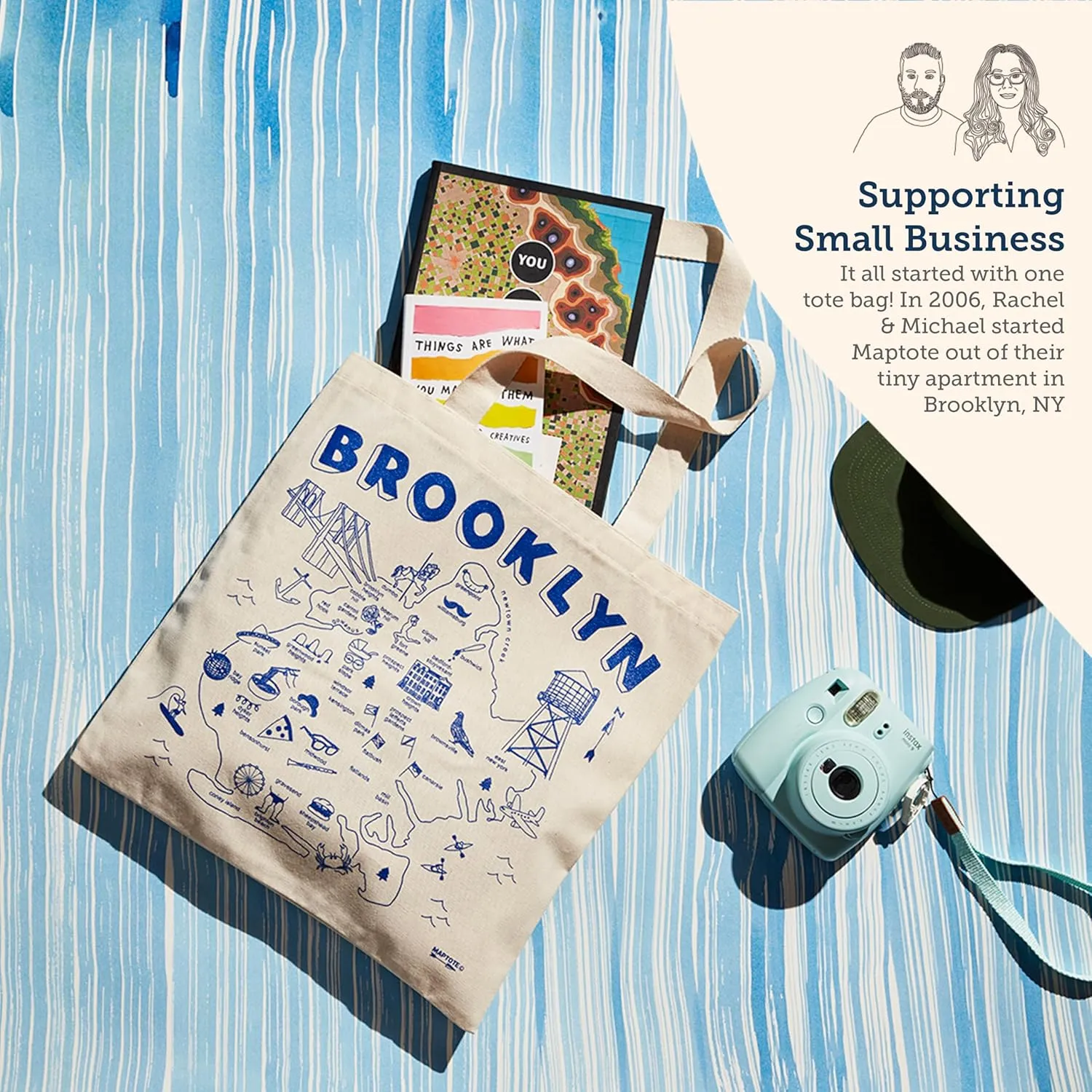 MAPTOTE Grocery Canvas Tote - Reusable Cotton Canvas Bag for Shopping, Daily Errands, Beach Trips and Travel - Screenprinted, Earth Friendly, and Made in USA - Map Style, Boston