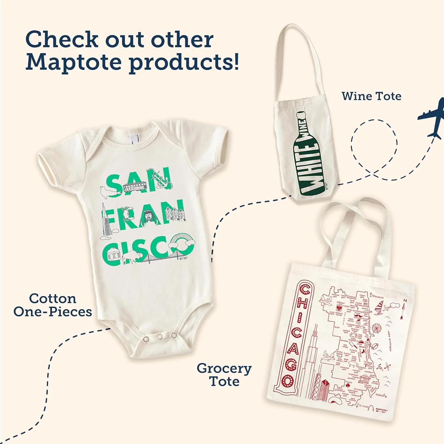 MAPTOTE Grocery Canvas Tote - Reusable Cotton Canvas Bag for Shopping, Daily Errands, Beach Trips and Travel - Screenprinted, Earth Friendly, and Made in USA - Map Style, Boston