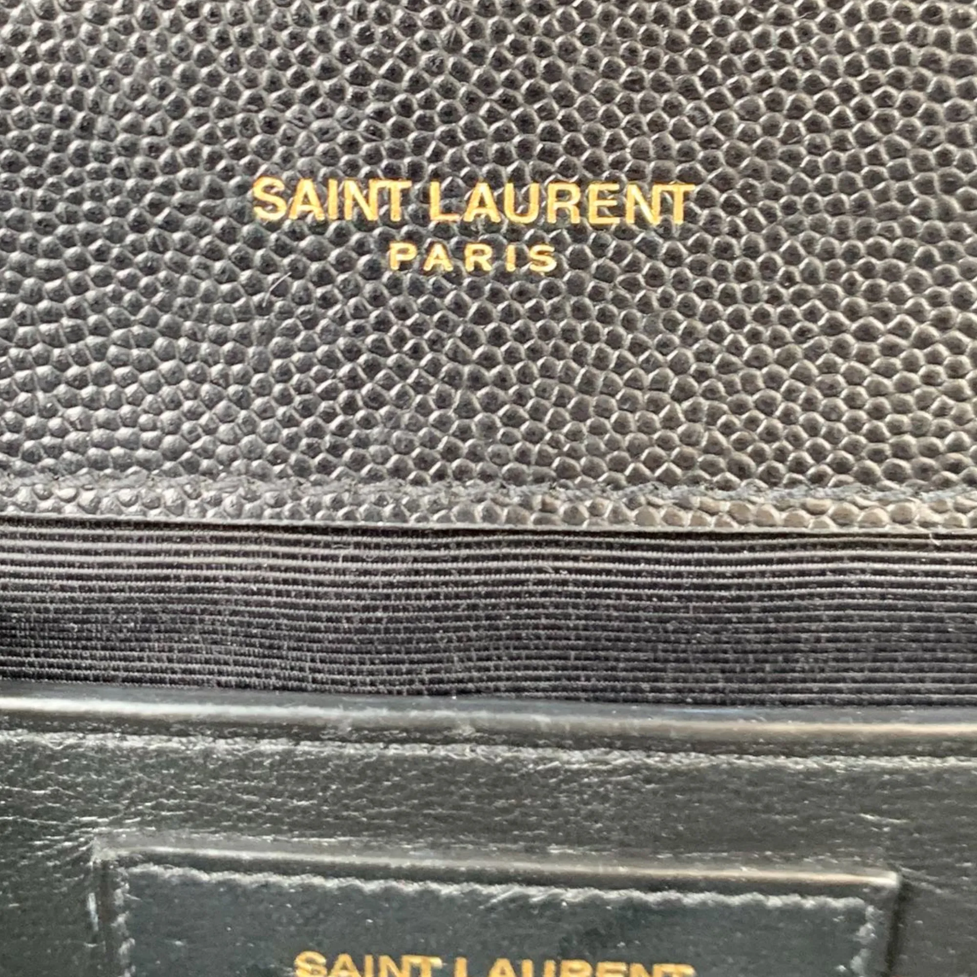 Medium Envelope Flap Leather Black GHW
