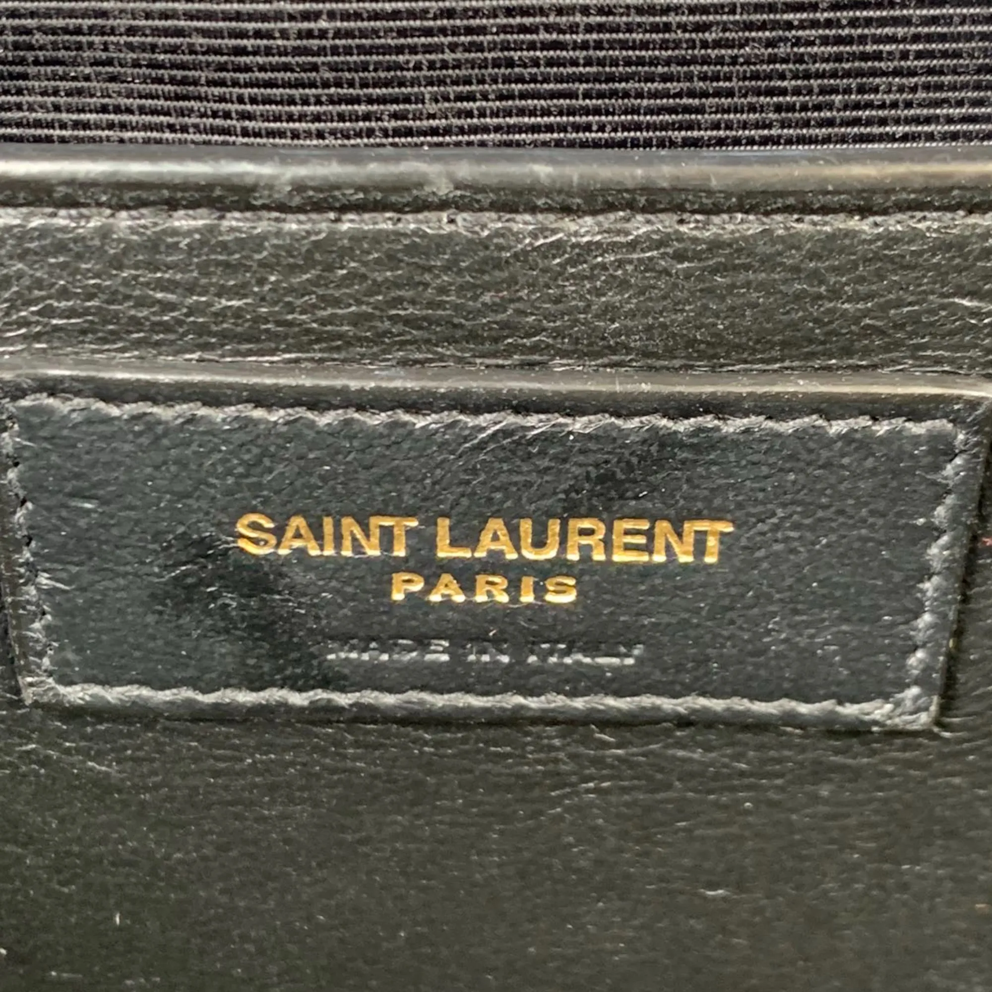 Medium Envelope Flap Leather Black GHW