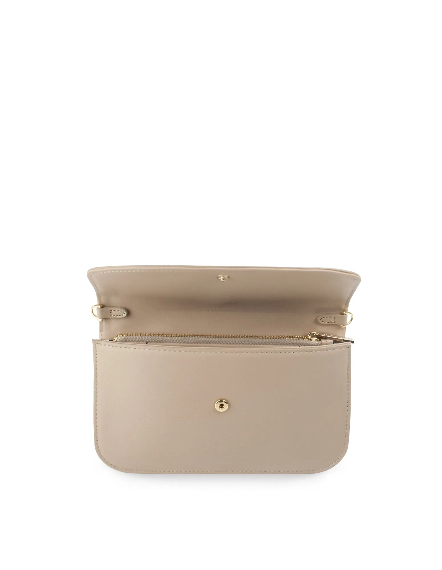 Mocha Donnette Clutch On Chain- Taupe