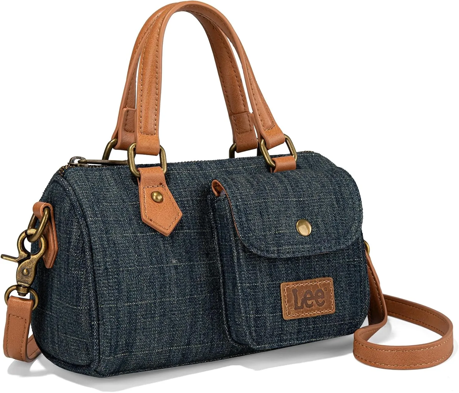 Montana West x Lee Top Handle Satchel Bags for Women Denim Designer Purses and Handbags Fashion Crossbody Bag