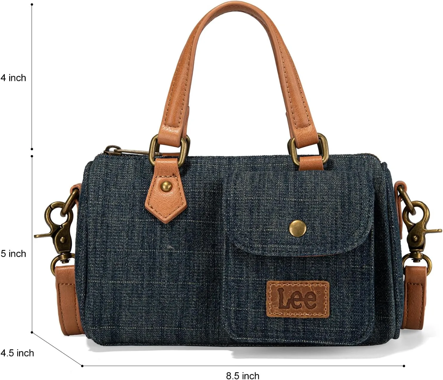 Montana West x Lee Top Handle Satchel Bags for Women Denim Designer Purses and Handbags Fashion Crossbody Bag