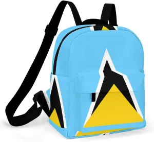 National Flag of Saint Lucia Casual Women's Backpack, Lightweight, Waterproof, Versatile Daily Bag