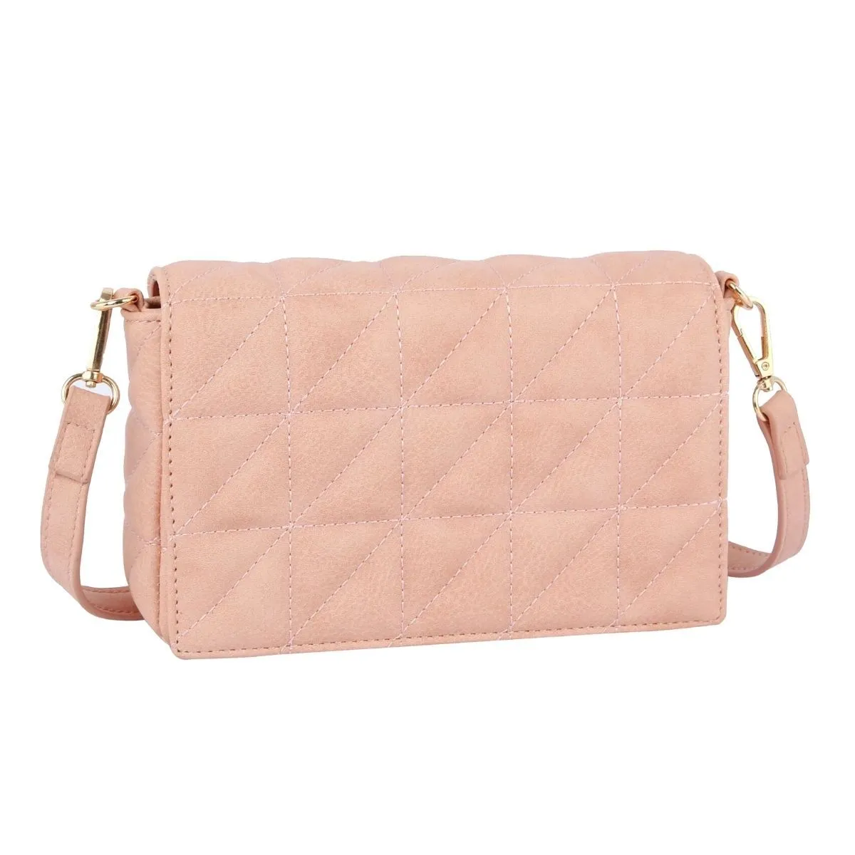 Old Money Blush Quilted Boxy Crossbody