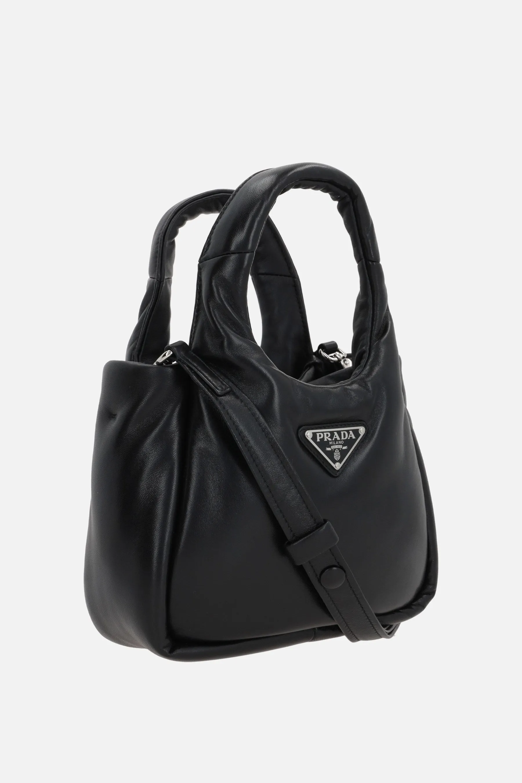 Padded Quilted Nappa Leather Handbag