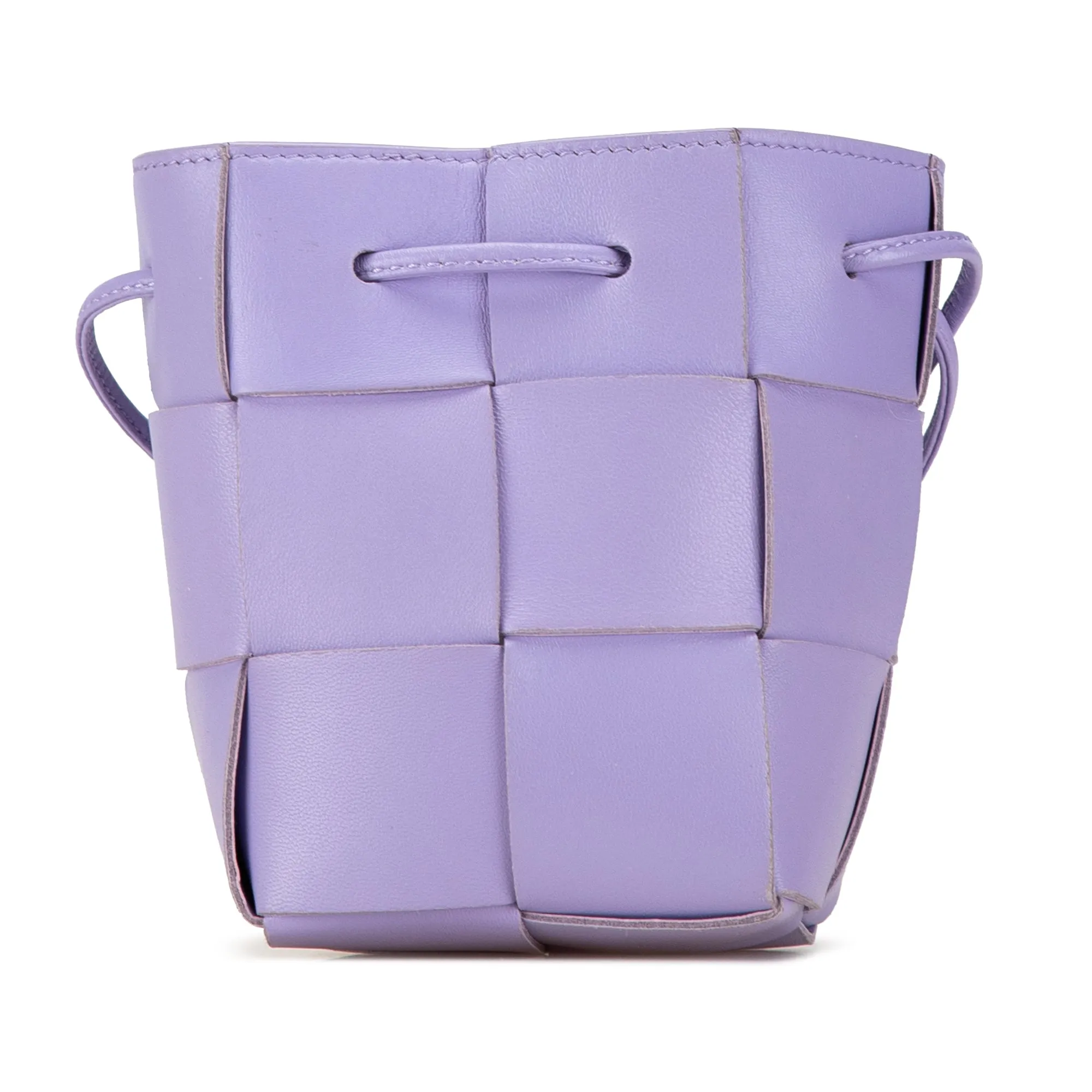 Purple Bottega Veneta Mini Nappa Intrecciato Cassette Bucket