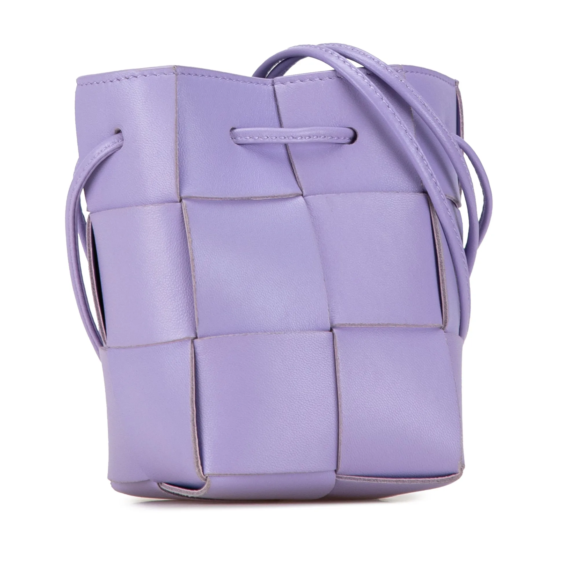 Purple Bottega Veneta Mini Nappa Intrecciato Cassette Bucket