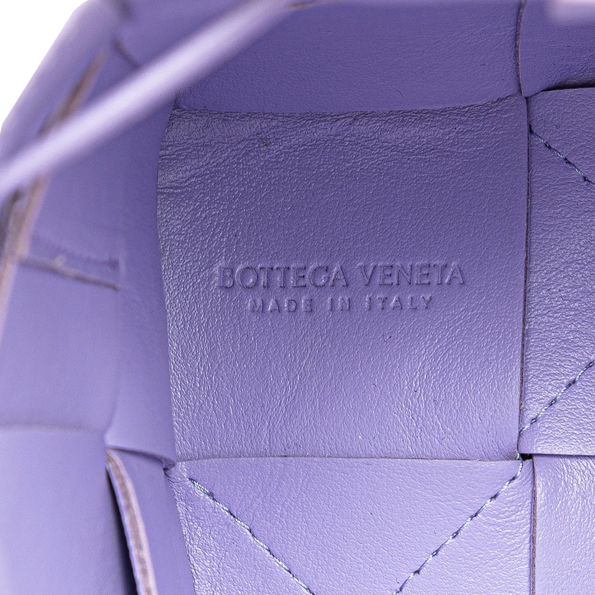 Purple Bottega Veneta Mini Nappa Intrecciato Cassette Bucket