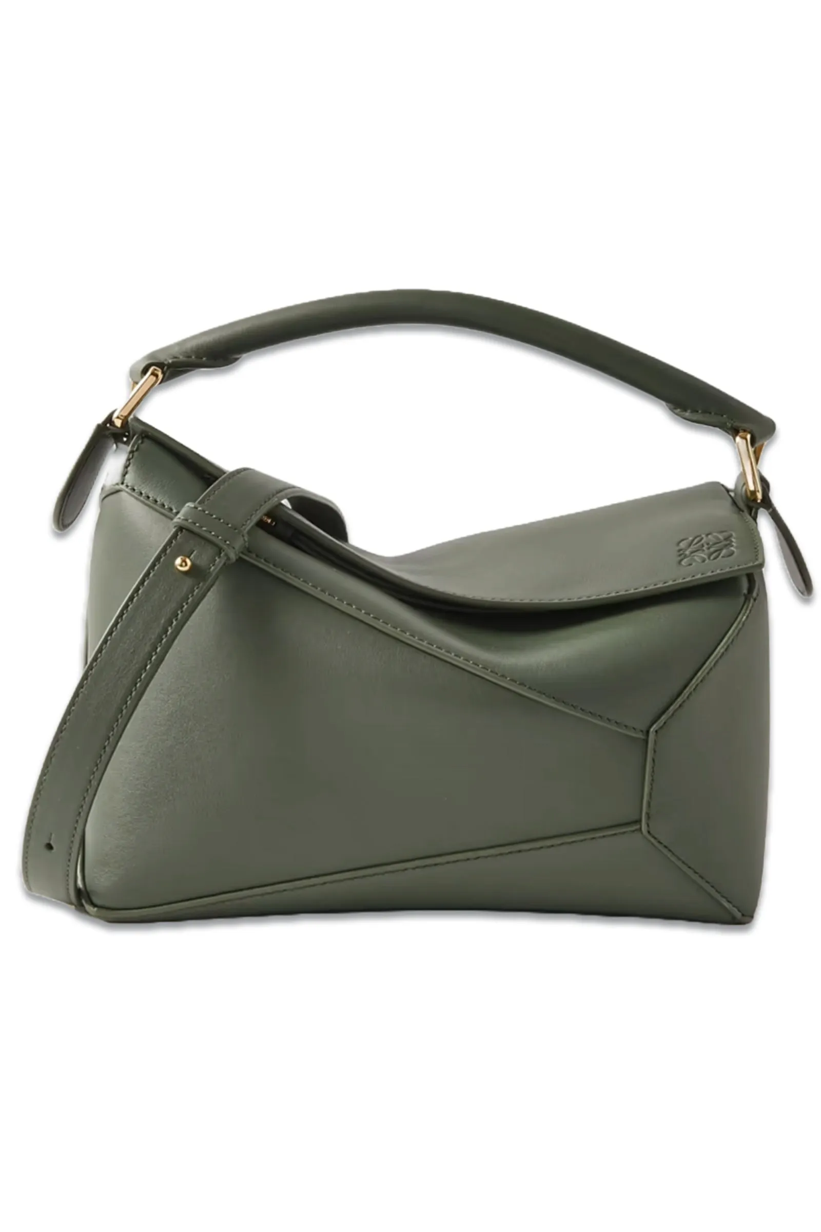 Puzzle Edge Small Textured-leather Shoulder Bag