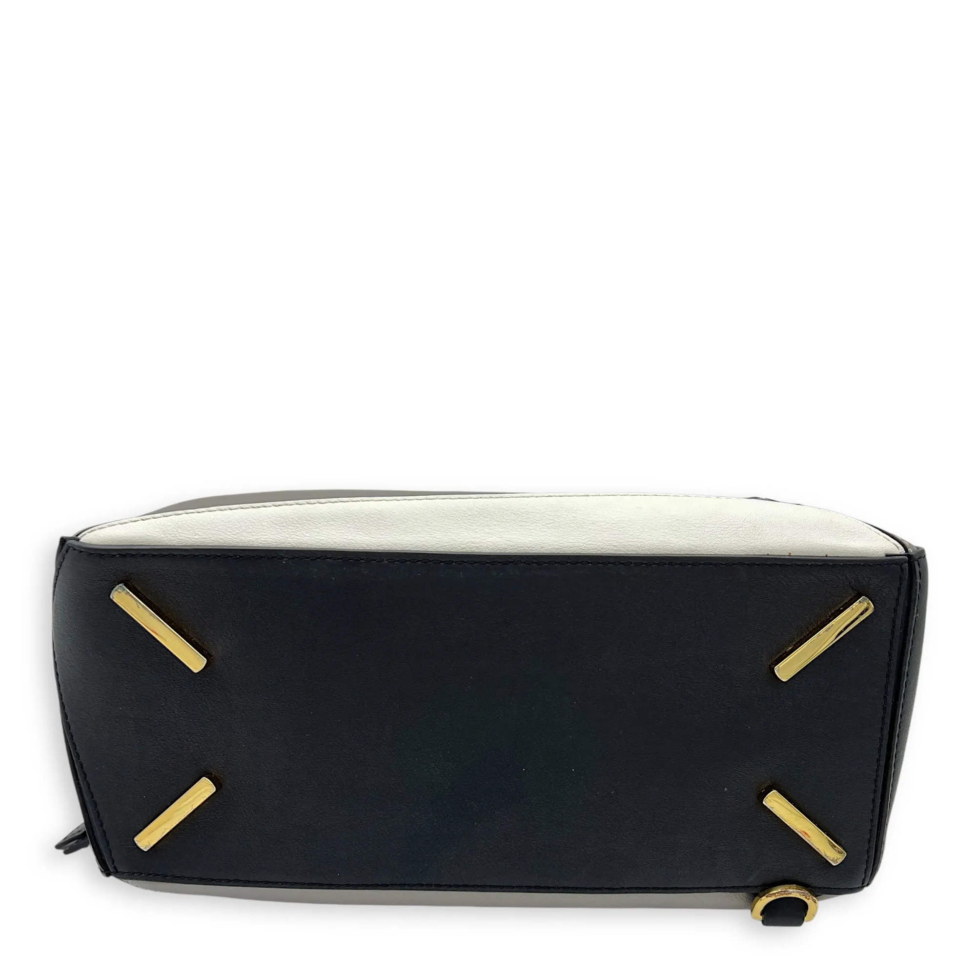 Puzzle Top Handle Bag Medium Grey in Calfskin, Gold hardware