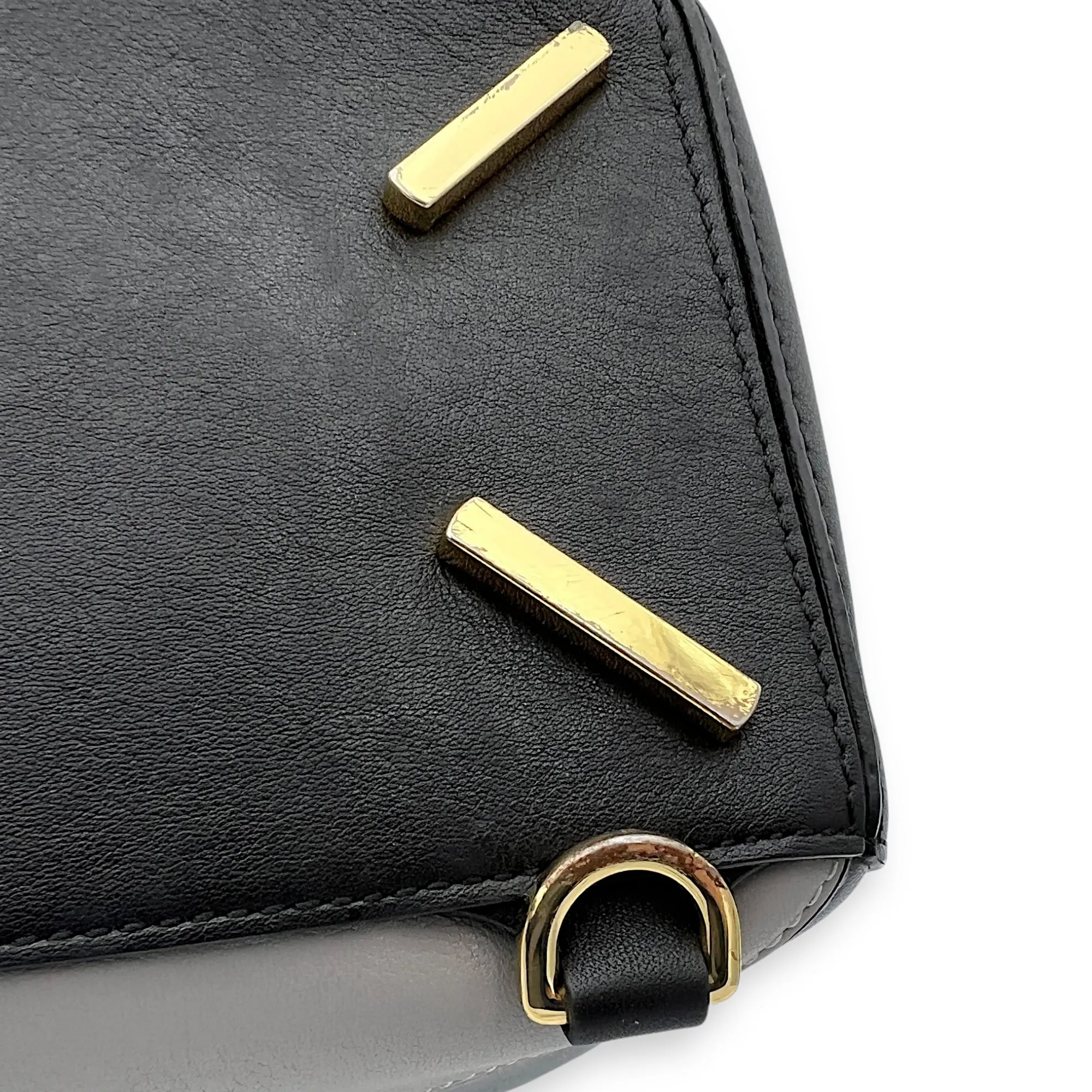 Puzzle Top Handle Bag Medium Grey in Calfskin, Gold hardware